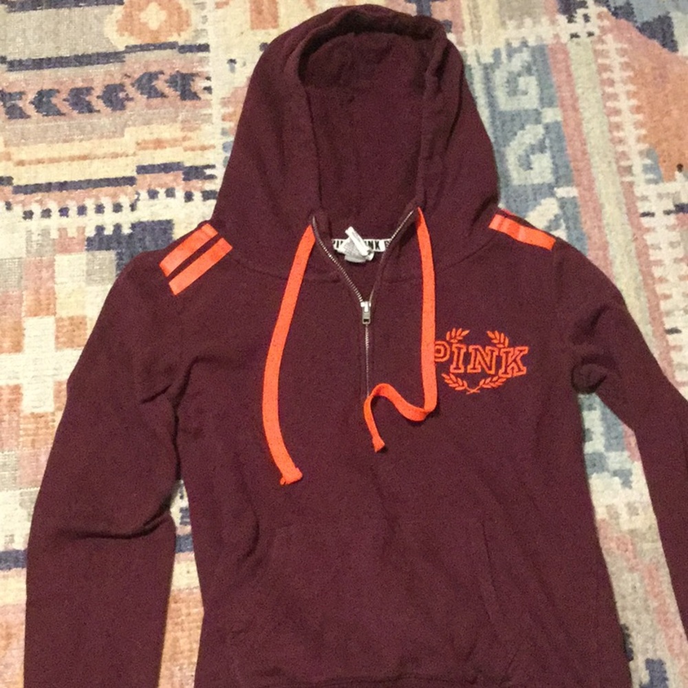 Pink half zip hoodie S